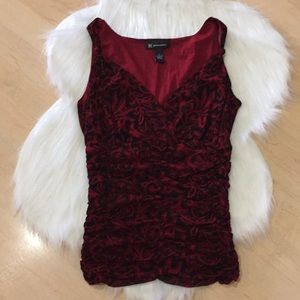 INC international concepts red and black top. Med